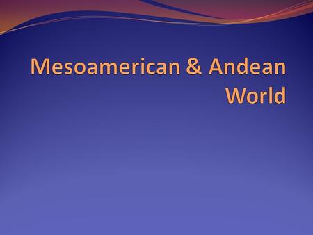 The Life in the Americas lacked nearly all animals suitable for domestication metallurgy was less developed in the Americas Writing limited in the Americas.