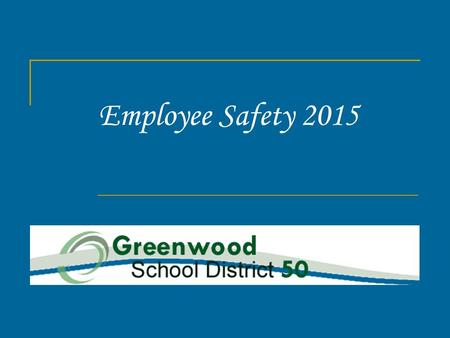 Employee Safety 2015. Issue – S T F (Slip, Trip, Fall) STF’s represents #1 cause of injury STF’s occur in any part of the school environment both inside.