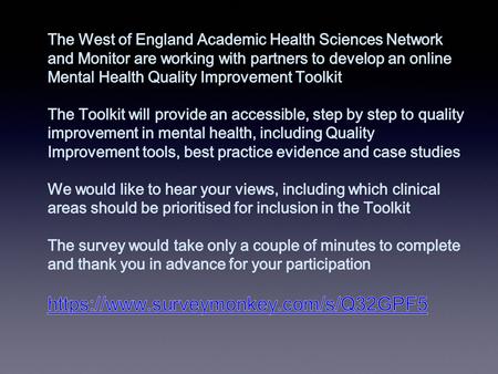 Psychiatric Morbidity, Services & Outcomes in Southampton My NHS: CfV: PHE ‘Fingertips’ site