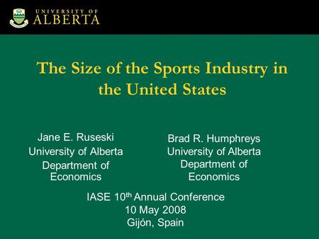 The Size of the Sports Industry in the United States