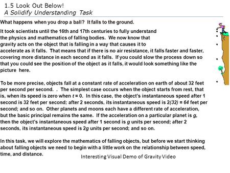 A Solidify Understanding Task