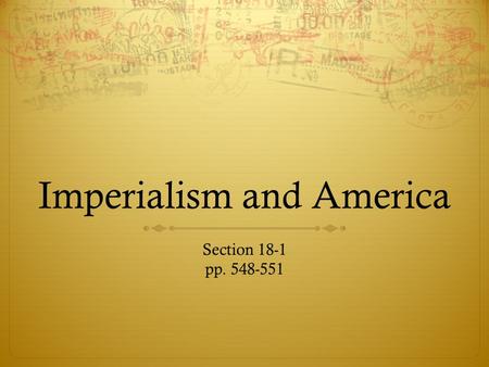 Imperialism and America