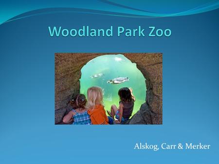 Alskog, Carr & Merker. Vision Play a leadership role in deepening science education Increase ecological literacy Create the next generation of conservation.