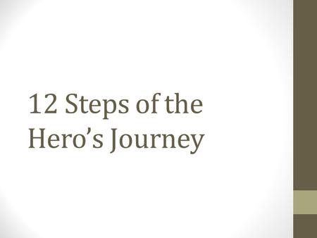 12 Steps of the Hero’s Journey