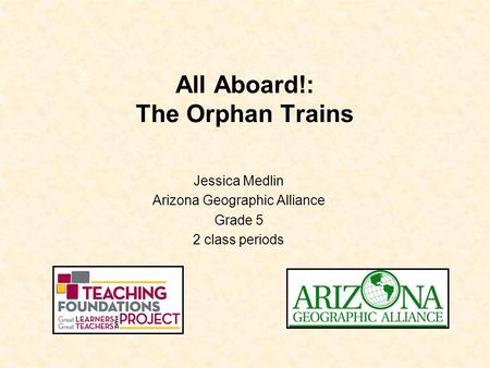 All Aboard!: The Orphan Trains