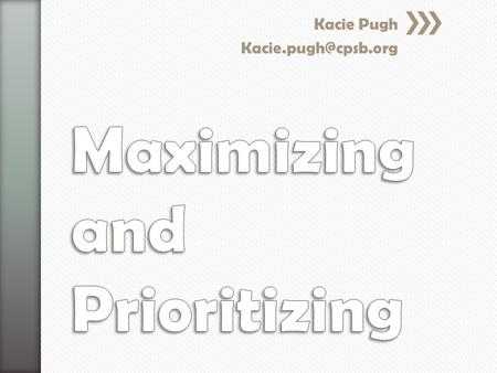 Kacie Pugh » Deciding on the most important material to bring back to your site. » Deciding how you will bring items back to staff.