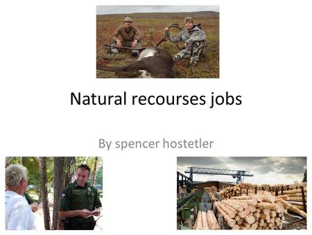 Natural recourses jobs By spencer hostetler. Job #1 - Hunting guide.