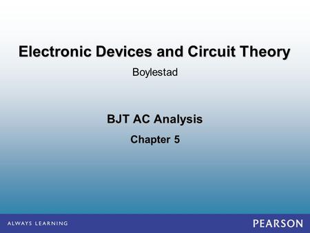 Electronic Devices and Circuit Theory