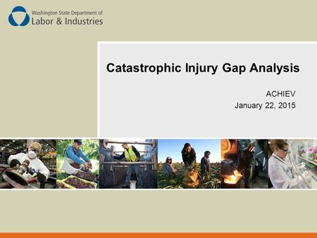 Catastrophic Injury Gap Analysis ACHIEV January 22, 2015.