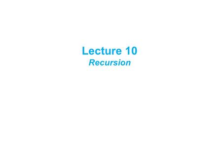 Lecture 10 Recursion. public class recursionDemo { public static void main(String[] args) { System.out.println(TriCount for n = 5 is...  + triCount(5));