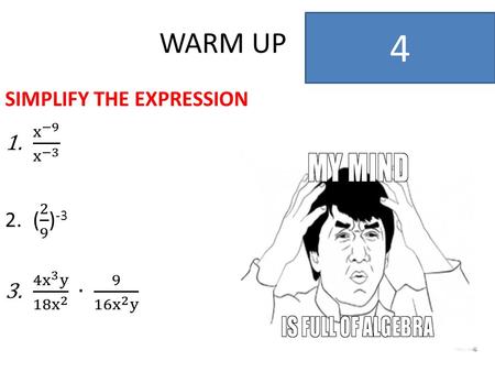 WARM UP 4. 3 2 1 0 8.5 Scientific Notation GOAL Read and write numbers in scientific notation. KEY WORDS Scientific Notation.