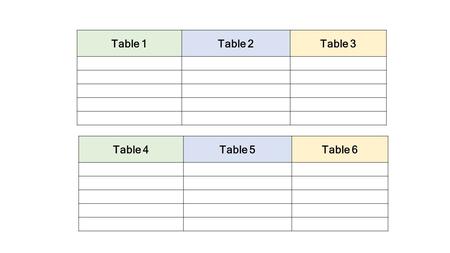 Table 1Table 2Table 3 Table 4Table 5Table 6. Ambassador Design Team meeting #9 April 22, 2015.