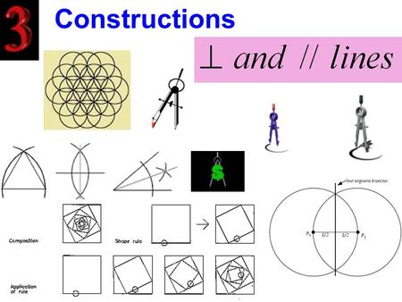 Constructions. Find the perpendicular line to L 1 through the external point P. Note that the perpendicular bisector of the segment will not go through.