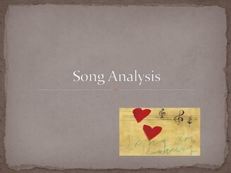 First choose a song Does your song have a narrative video? Print out your lyrics and work first on the meaning and tone you get from the song. Find literary.