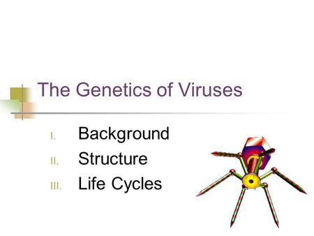 The Genetics of Viruses