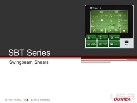 SBT Series Swingbeam Shears.