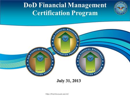 DoD Financial Management Certification Program