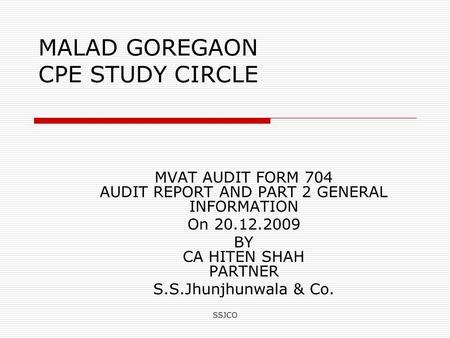 MALAD GOREGAON CPE STUDY CIRCLE