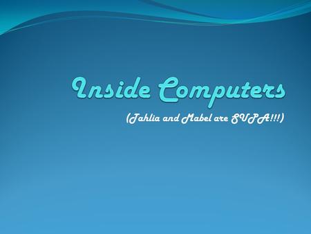 (Tahlia and Mabel are SUPA!!!). CPU CPU mean central process unit A central process is the carries out the instructions to computer programming.