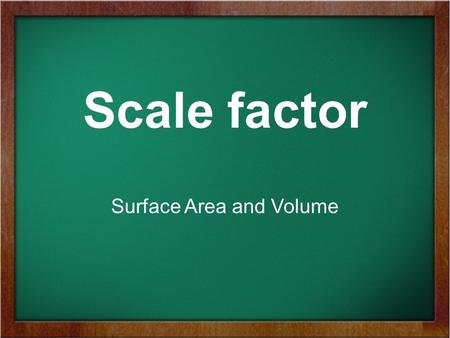 Surface Area and Volume