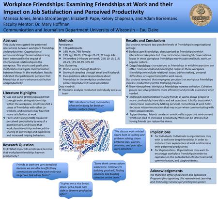 Methods Participants  126 participants  19% Male, 79% Female  12% age 18-20, 67% age 21-23, 21% age 24+  9% worked 0-9 hours per week, 25% 10-19, 21%