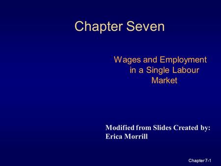 Wages and Employment in a Single Labour Market