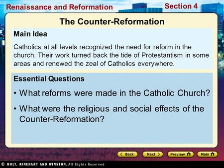 The Counter-Reformation