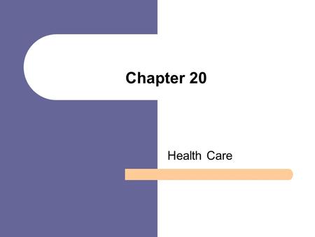 Chapter 20 Health Care. Chapter Outline The Structure of Health Care in the U.S. Theoretical Perspectives on Health Care Health and Sickness in America: