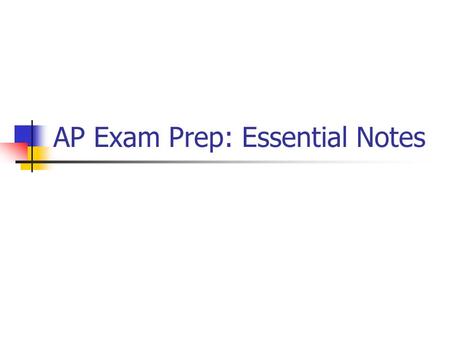 AP Exam Prep: Essential Notes. Chapter 11: Inference for Distributions 11.1Inference for Means of a Population 11.2Comparing Two Means.