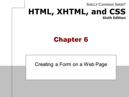 Creating a Form on a Web Page