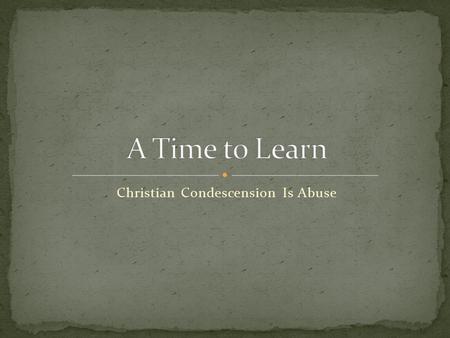 Christian Condescension Is Abuse. Jesus left that place and went away to the district of Tyre and Sidon. Just then a Canaanite woman from that region.