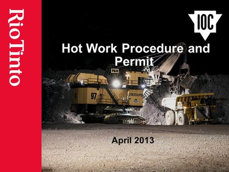 Hot Work Procedure and Permit