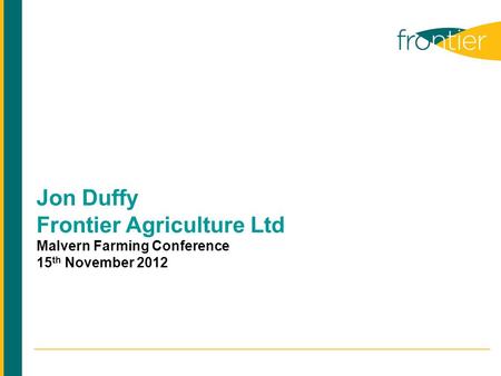 Frontier Agriculture Ltd