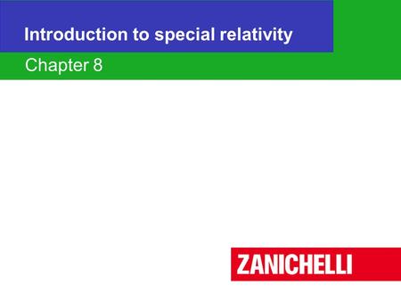 Introduction to special relativity