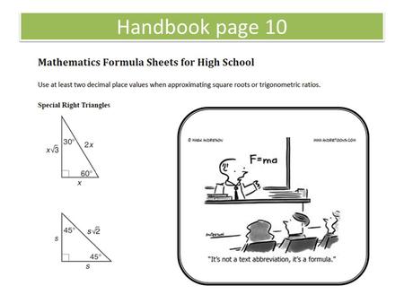 Handbook page 22.