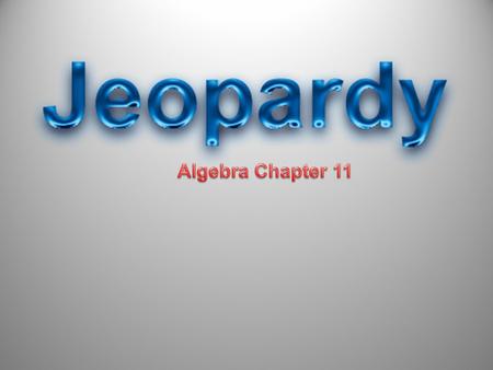 Solving Equations Foil & Conjugates Multiplying & Dividing Adding & Subtracting Simplifying 50 40 30 20 10 20 30 40 50 10 20 30 40 50 10 20 30 40 50 10.