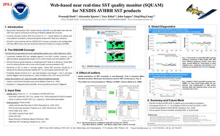 Number of match-ups Mean Anomaly Fig. 3. Time-series of night MUT SST anomaly statistics compared to daily OISST SST. SST from different platforms mostly.