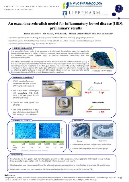 F A C U L T Y O F H E A L T H A N D M E D I C A L S C I E N C E S U N I V E R S I T Y O F C O P E N H A G E N An oxazolone zebrafish model for inflammatory.