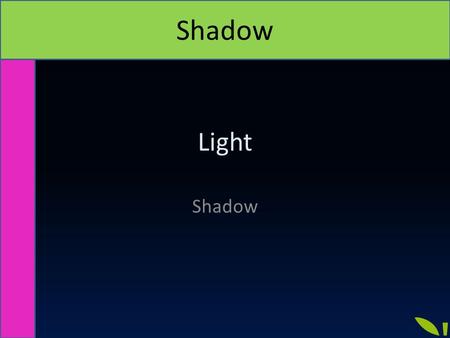 Light Shadow. Displacement of light is through a straight line. Bron:  The shadow of a point source.