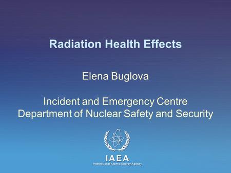 Radiation Health Effects