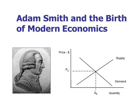 Adam Smith and the Birth of Modern Economics. Economics is... The study of what, how, and for whom a society produces Smith provided revolutionary ideas.