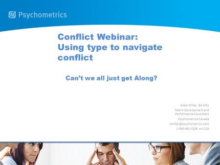 Conflict Webinar: Using type to navigate conflict