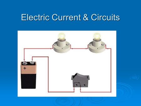 Electric Current & Circuits. What is the difference between static electricity and current electricity ? Static electricity is stationary or collects.