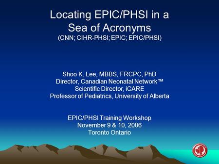 Locating EPIC/PHSI in a Sea of Acronyms