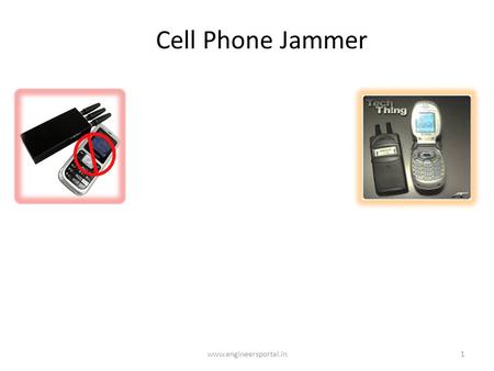 Cell Phone Jammer 1www.engineersportal.in. Contents Introduction How Cell Phone Jammer Works Types of Jamming techniques Design Parameters/ Specification.