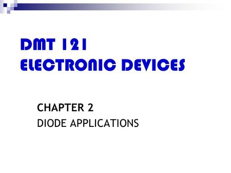 DMT 121 ELECTRONIC DEVICES