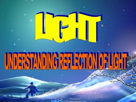 OBJECTIVE At the end of this lesson, you should be able to: –Describe the characteristic of the image formed by reflection of light. –Solve problem involving.