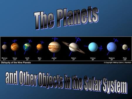 Cratered surface like the moon Rotation - 59 Earth days Revolution – 88 Earth days Magnetic Field Temperature Maximum 427 C Minimum -173 C Atmosphere.