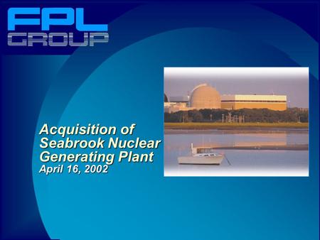 Acquisition of Seabrook Nuclear Generating Plant April 16, 2002.