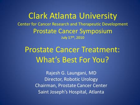 Prostate Cancer Treatment: What’s Best For You?